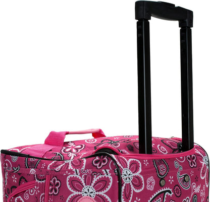 Rolling Duffel Bag, Black, 22" - Colors B
