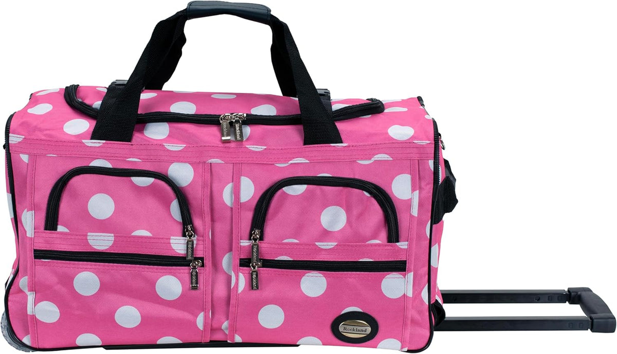 Rolling Duffel Bag, Black, 22" - Colors B