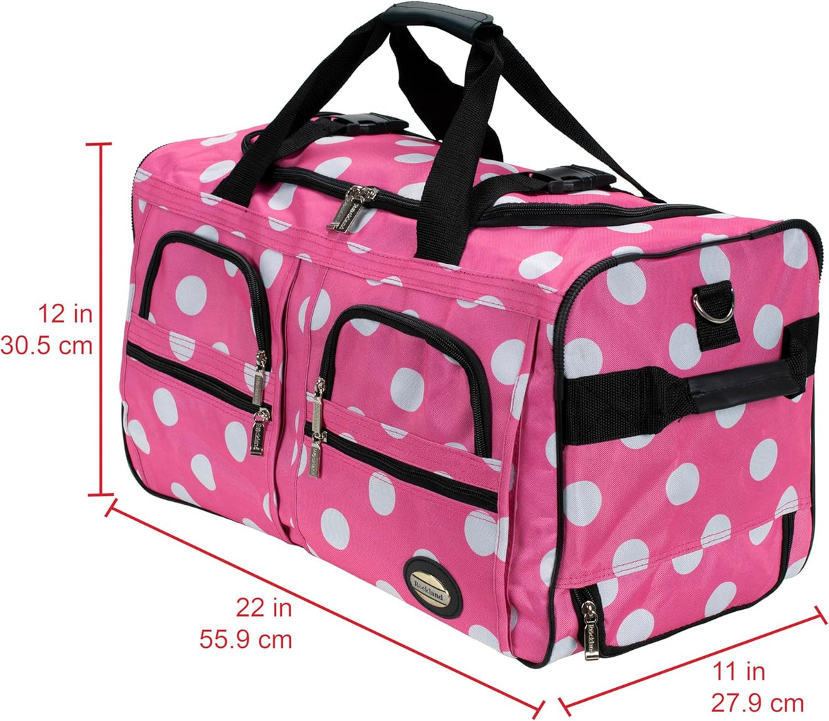 Rolling Duffel Bag, Black, 22" - Colors B