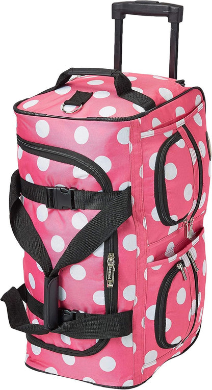 Rolling Duffel Bag, Black, 22" - Colors B
