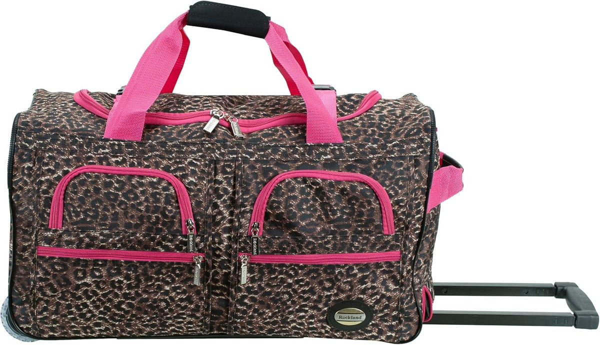 Rolling Duffel Bag, Black, 22" - Colors B