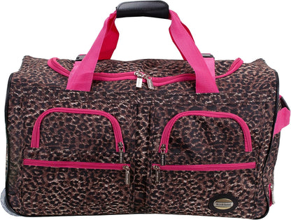 Rolling Duffel Bag, Black, 22" - Colors B