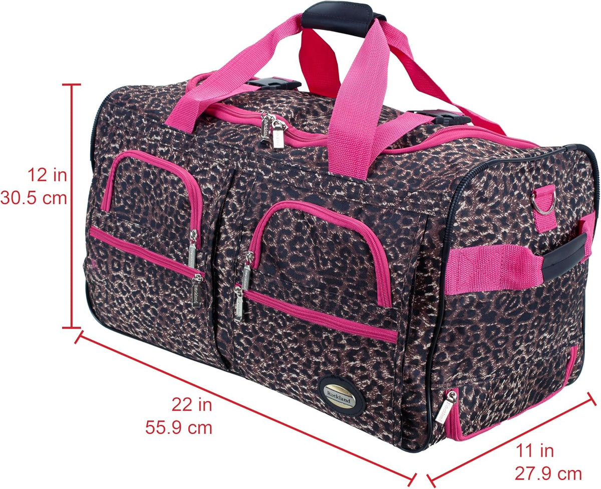 Rolling Duffel Bag, Black, 22" - Colors B