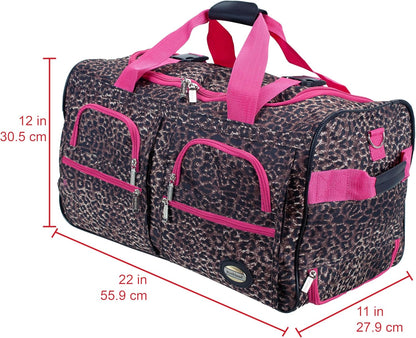 Rolling Duffel Bag, Black, 22" - Colors B