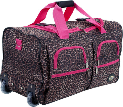 Rolling Duffel Bag, Black, 22" - Colors B