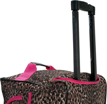 Rolling Duffel Bag, Black, 22" - Colors B