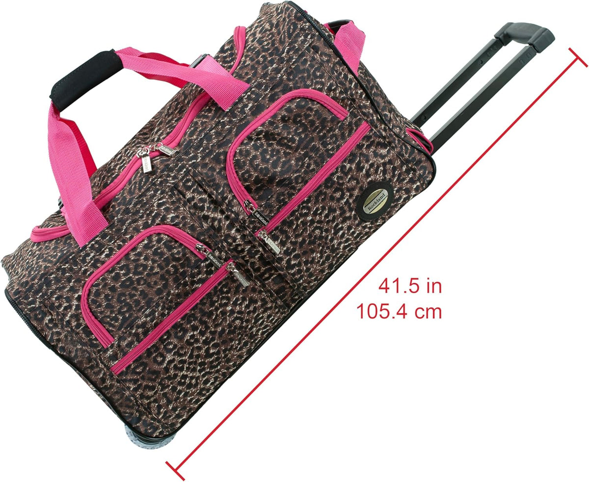 Rolling Duffel Bag, Black, 22" - Colors B