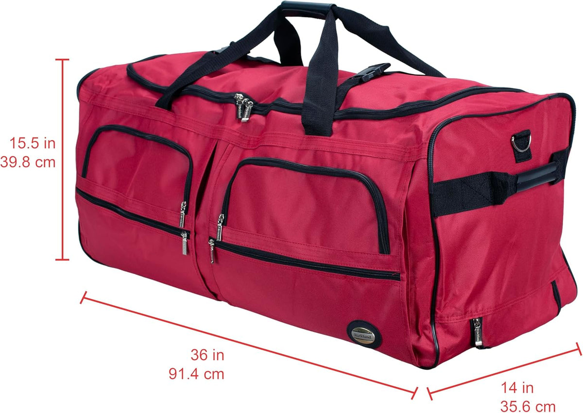 Rolling Duffel Bag, Black, 22" - Colors B