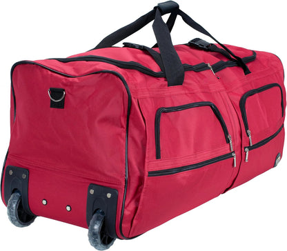 Rolling Duffel Bag, Black, 22" - Colors B