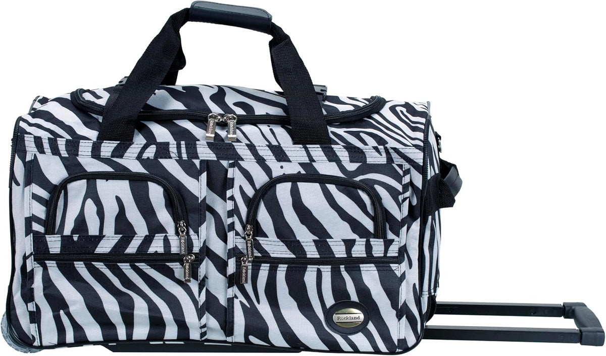 Rolling Duffel Bag, Black, 22" - Colors B