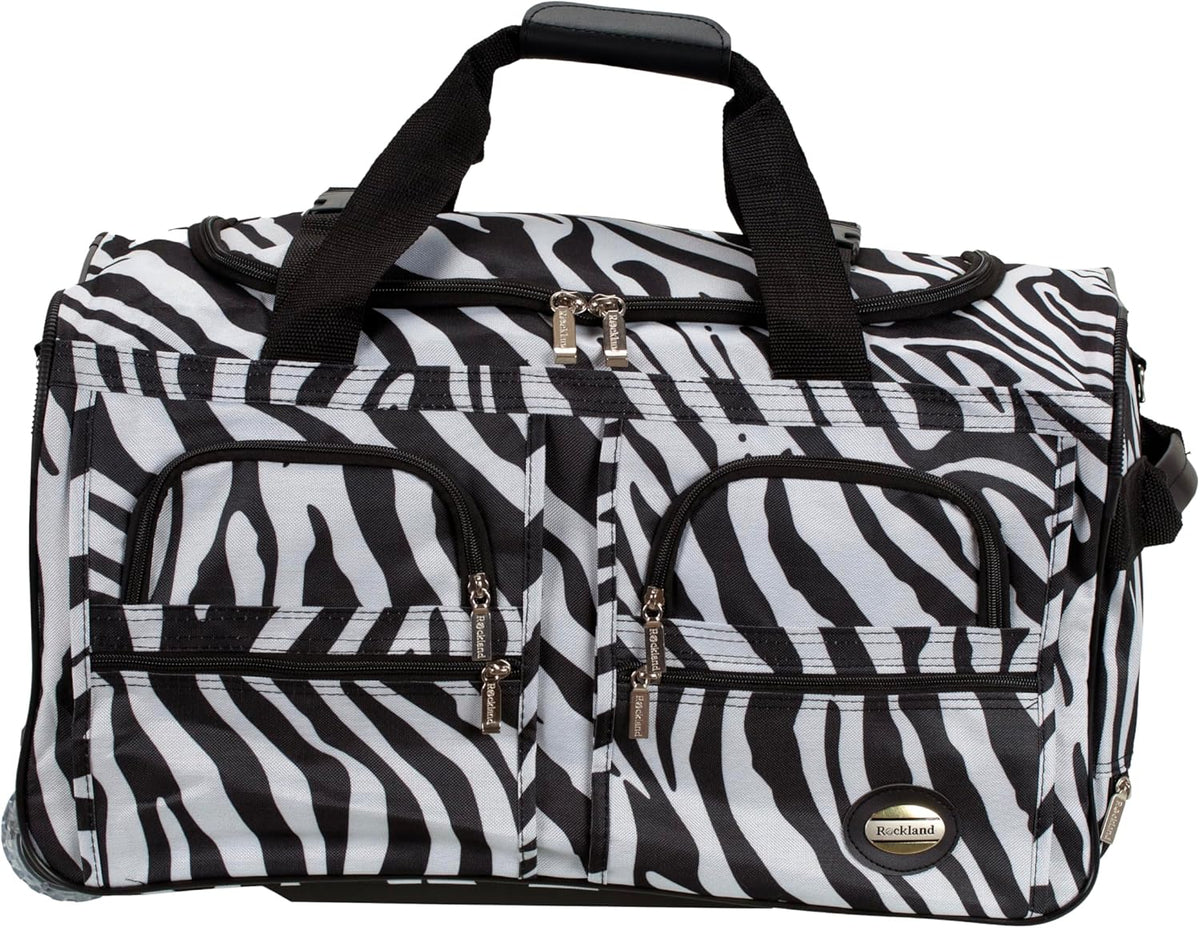 Rolling Duffel Bag, Black, 22" - Colors B