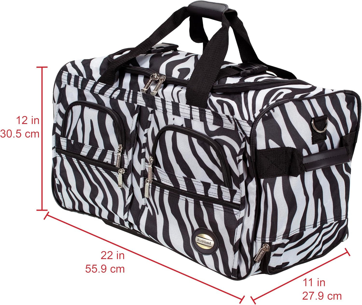 Rolling Duffel Bag, Black, 22" - Colors B