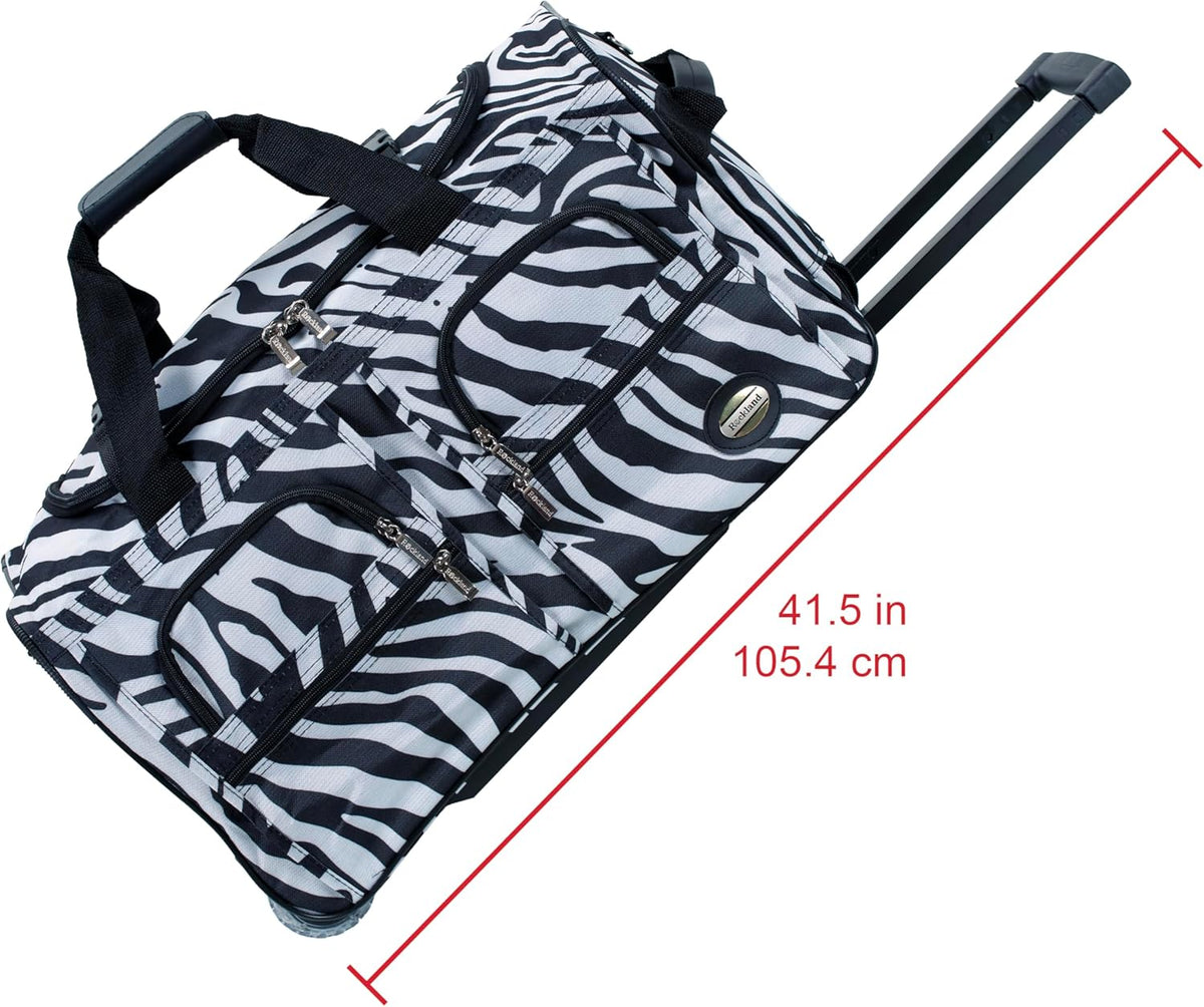 Rolling Duffel Bag, Black, 22" - Colors B