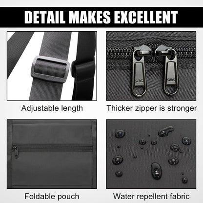 Foldable Travel Duffle Bag, Airlines Approved Carry On Bag Weekender Overnight Bag for Men Women, 40L (Black)