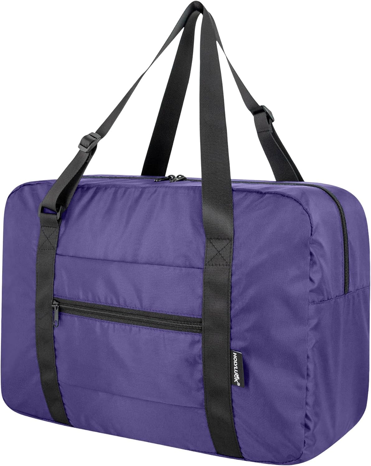 Foldable Travel Duffle Bag, Airlines Approved Carry On Bag Weekender Overnight Bag for Men Women, 40L (Black)
