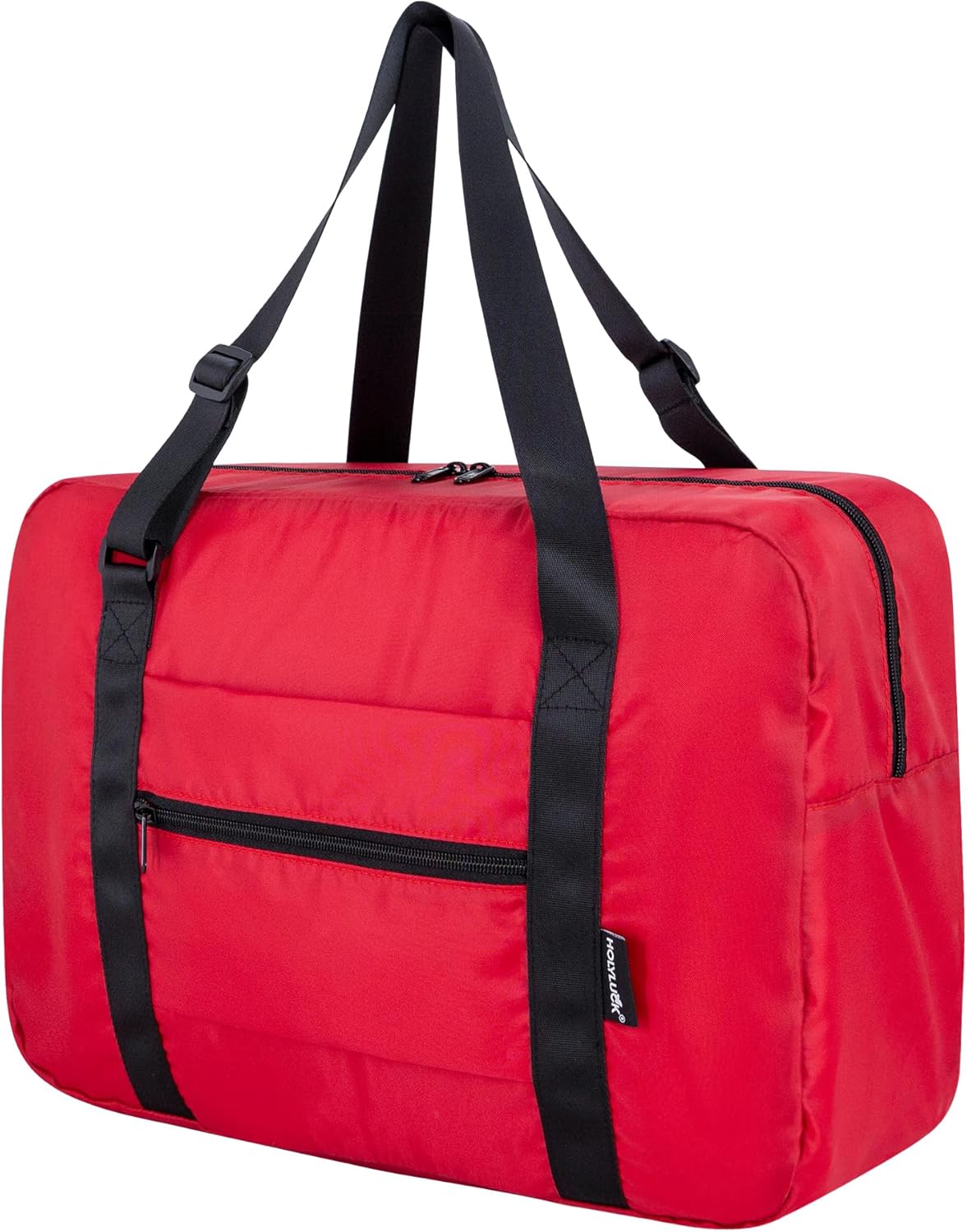 Foldable Travel Duffle Bag, Airlines Approved Carry On Bag Weekender Overnight Bag for Men Women, 40L (Black)