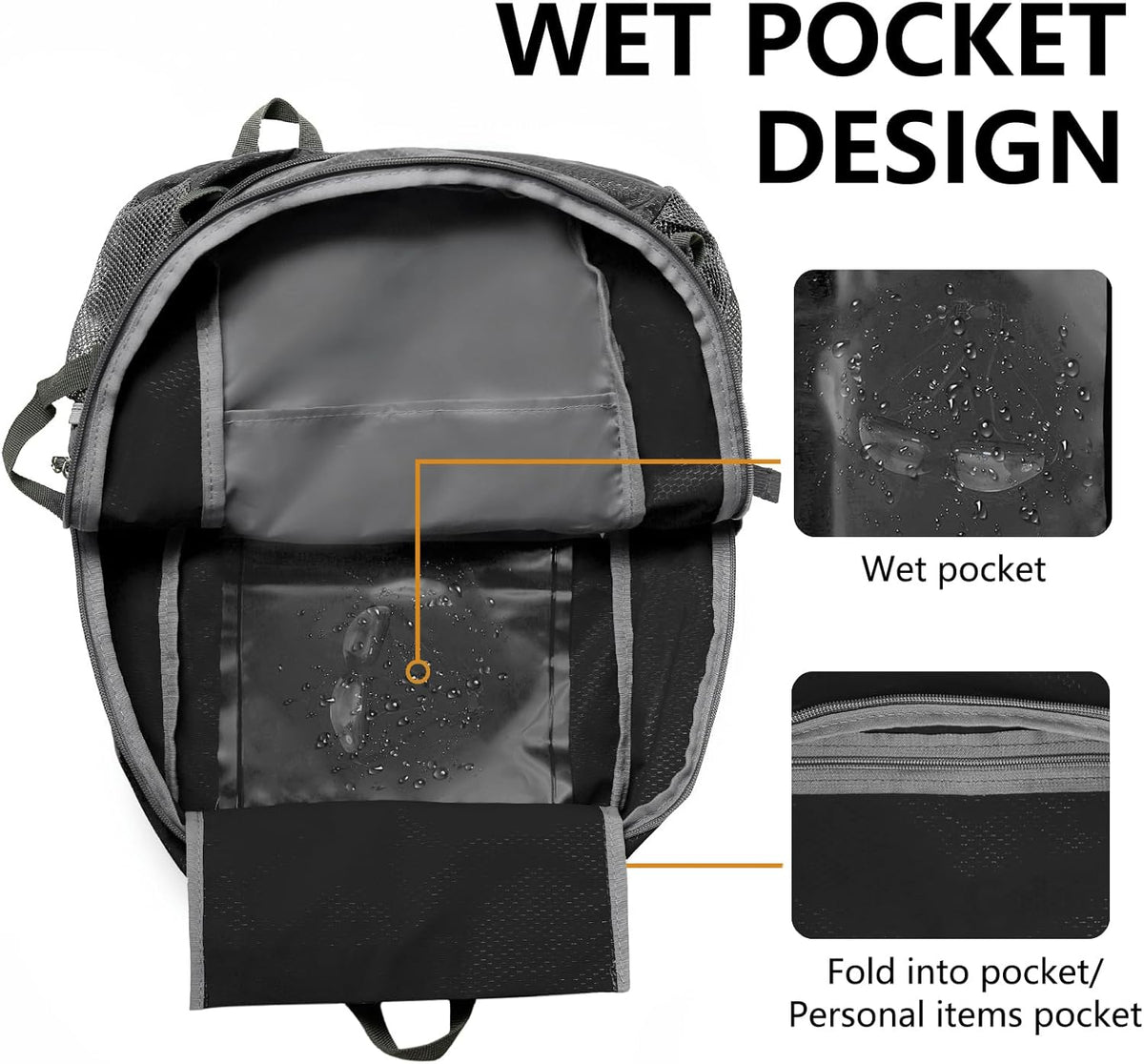 Goloni Ultra Lightweight Packable Backpack 40L - Foldable Hiking Backpack Water Resistant Small Foldable Daypack for Travel,Sky Blue