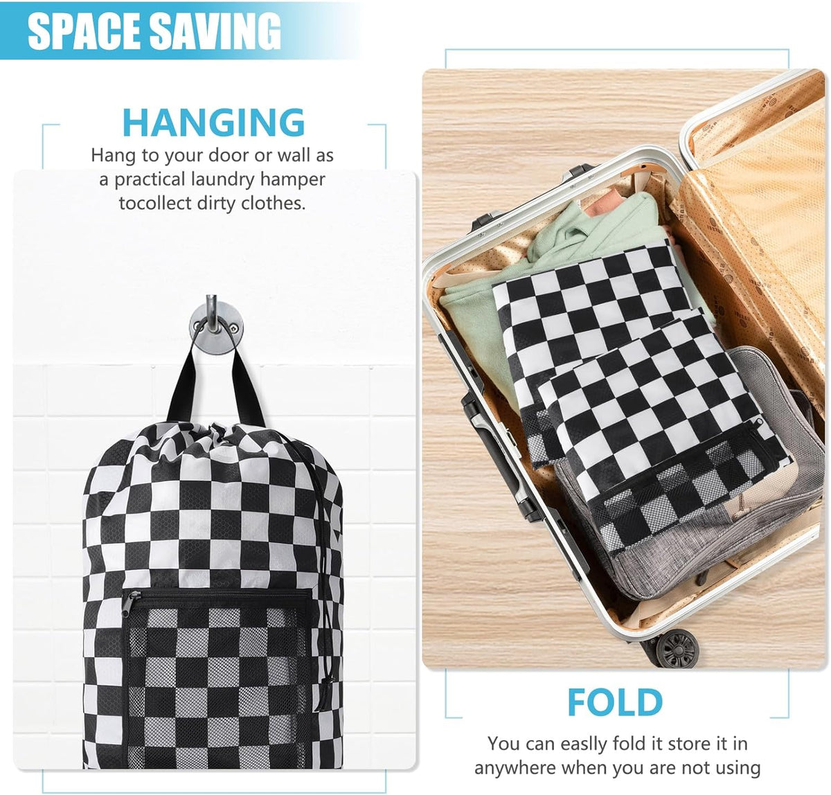 Laundry Bag Backpack, Extra Large Travel Laundry Bag with Mesh Pocket & Adjustable Shoulder Straps,Dirty Clothes Travel Bag for College Students Dorm,Apartment(Sunflower)