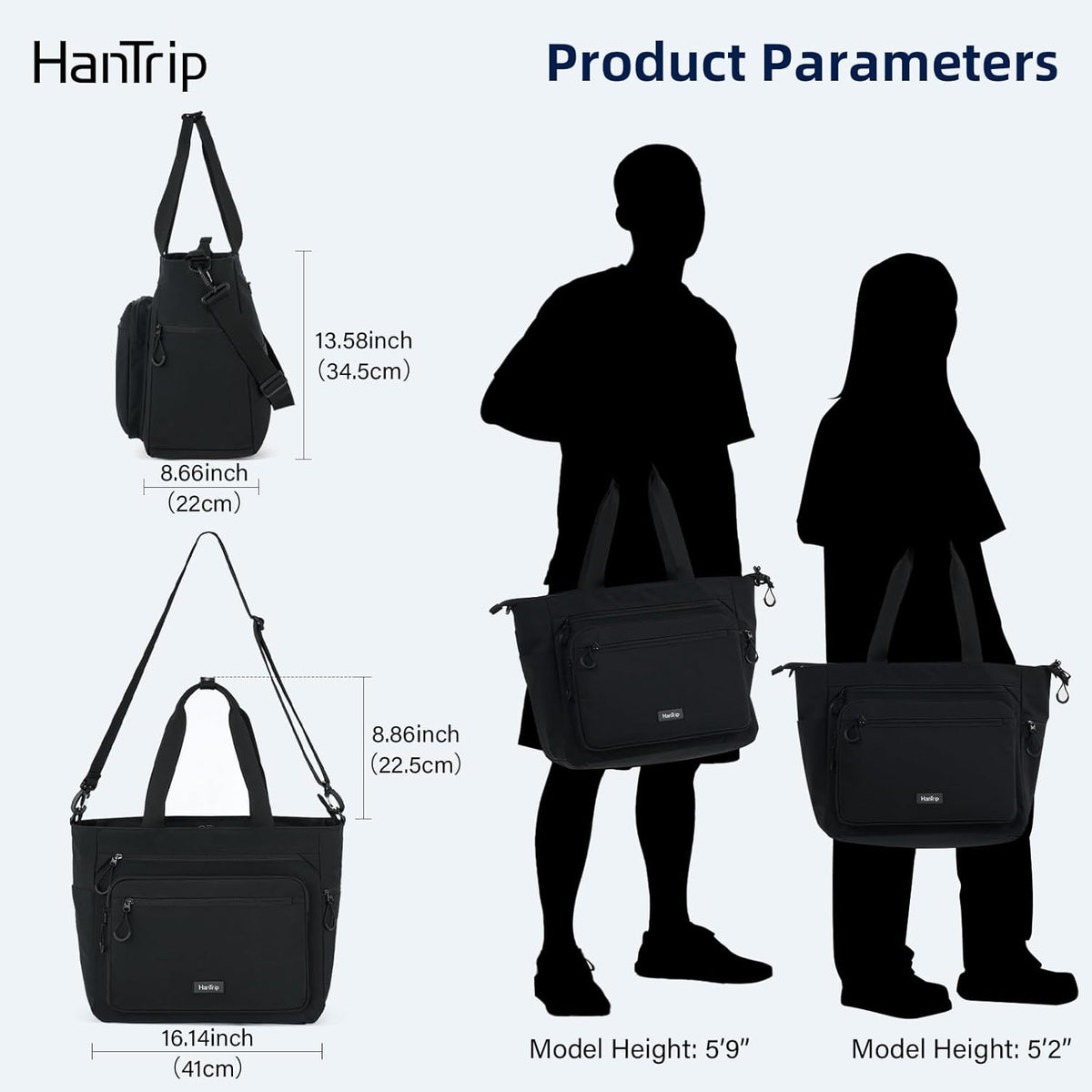 Travel Tote Bags for Women Extra Large Canvas Laptop Tote Bag with Zipper Pockets Luggage Sleeve