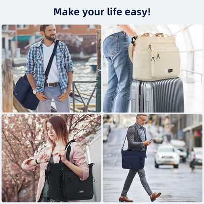 Travel Tote Bags for Women Extra Large Canvas Laptop Tote Bag with Zipper Pockets Luggage Sleeve