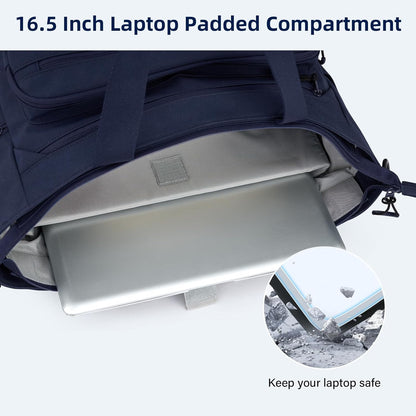 Travel Tote Bags for Women Extra Large Canvas Laptop Tote Bag with Zipper Pockets Luggage Sleeve
