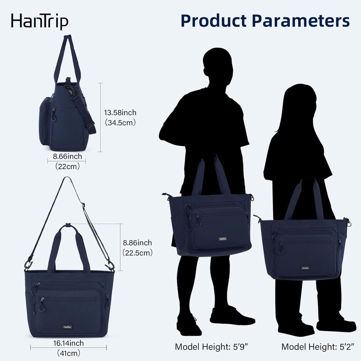 Travel Tote Bags for Women Extra Large Canvas Laptop Tote Bag with Zipper Pockets Luggage Sleeve