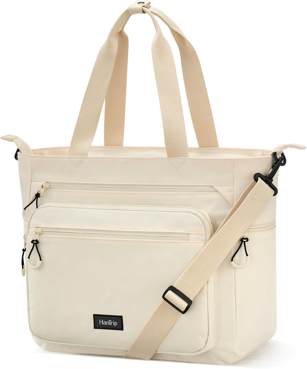 Travel Tote Bags for Women Extra Large Canvas Laptop Tote Bag with Zipper Pockets Luggage Sleeve