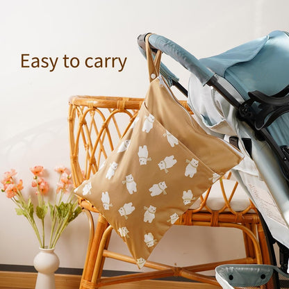 Wet Dry Bags with Two Zippered Pockets and Handle, Reusable Storage Bag for Breast Pump Parts & Baby Items, Waterproof Diaper Bags, Yoga Gym Bag for Swimsuits or Wet Clothes-2pcs, 11.8*15.75"