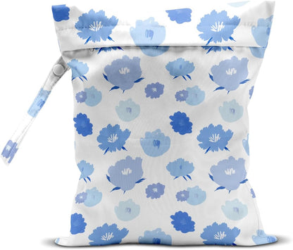 Wet Bag Wet Dry Bag Wet Bag for Swimsuit Travel Beach Pool Diapers Dirty Yoga Gym Clothes Toiletries Makeup Bag Waterproof Reusable Cute Daisy Floral Flower