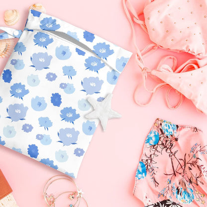 Wet Bag Wet Dry Bag Wet Bag for Swimsuit Travel Beach Pool Diapers Dirty Yoga Gym Clothes Toiletries Makeup Bag Waterproof Reusable Cute Daisy Floral Flower