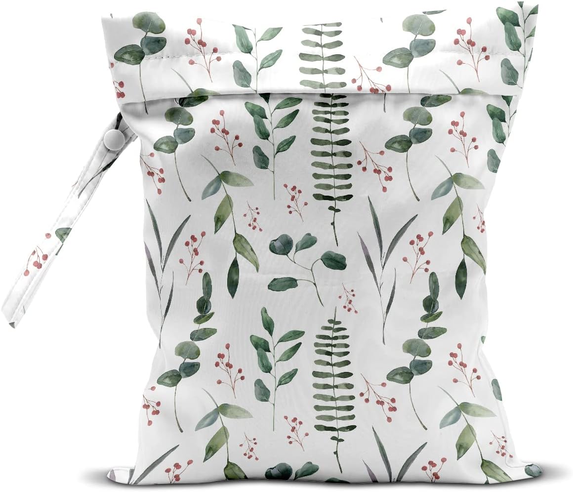 Wet Bag Wet Dry Bag Wet Bag for Swimsuit Travel Beach Pool Diapers Dirty Yoga Gym Clothes Toiletries Makeup Bag Waterproof Reusable Cute Daisy Floral Flower