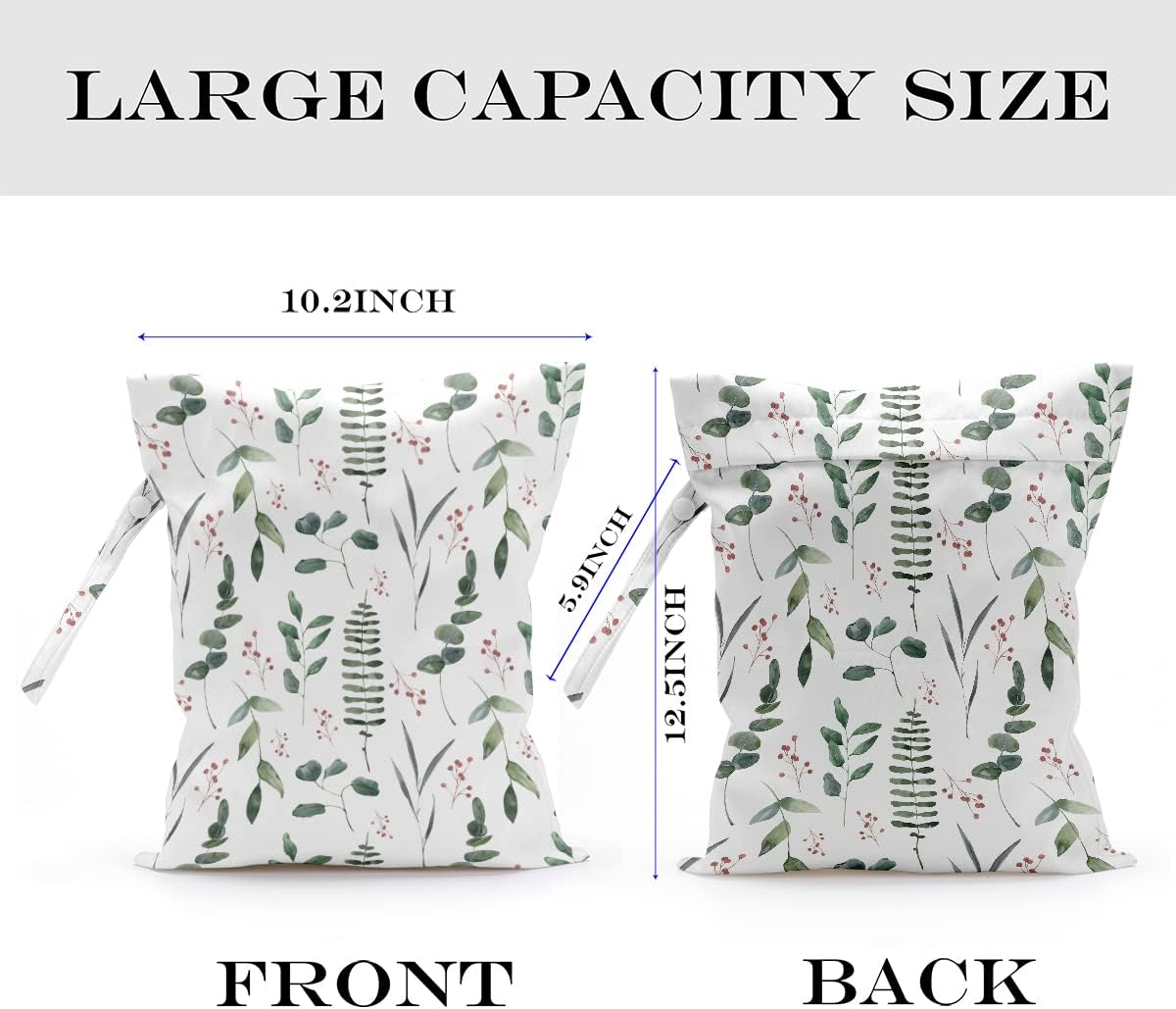 Wet Bag Wet Dry Bag Wet Bag for Swimsuit Travel Beach Pool Diapers Dirty Yoga Gym Clothes Toiletries Makeup Bag Waterproof Reusable Cute Daisy Floral Flower