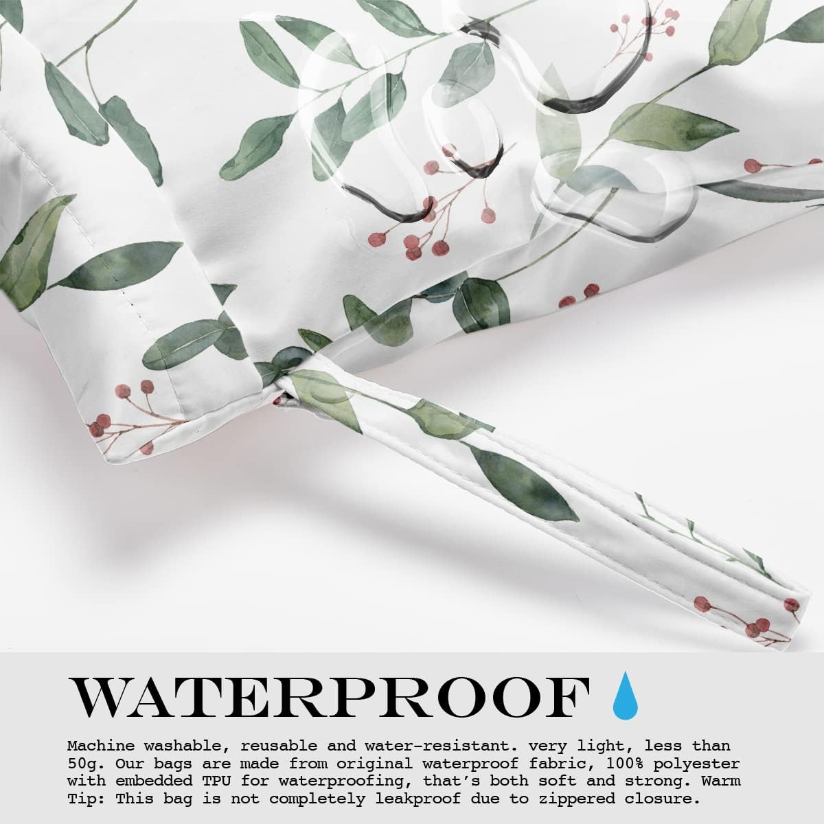 Wet Bag Wet Dry Bag Wet Bag for Swimsuit Travel Beach Pool Diapers Dirty Yoga Gym Clothes Toiletries Makeup Bag Waterproof Reusable Cute Daisy Floral Flower