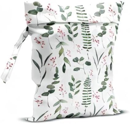 Wet Bag Wet Dry Bag Wet Bag for Swimsuit Travel Beach Pool Diapers Dirty Yoga Gym Clothes Toiletries Makeup Bag Waterproof Reusable Cute Daisy Floral Flower