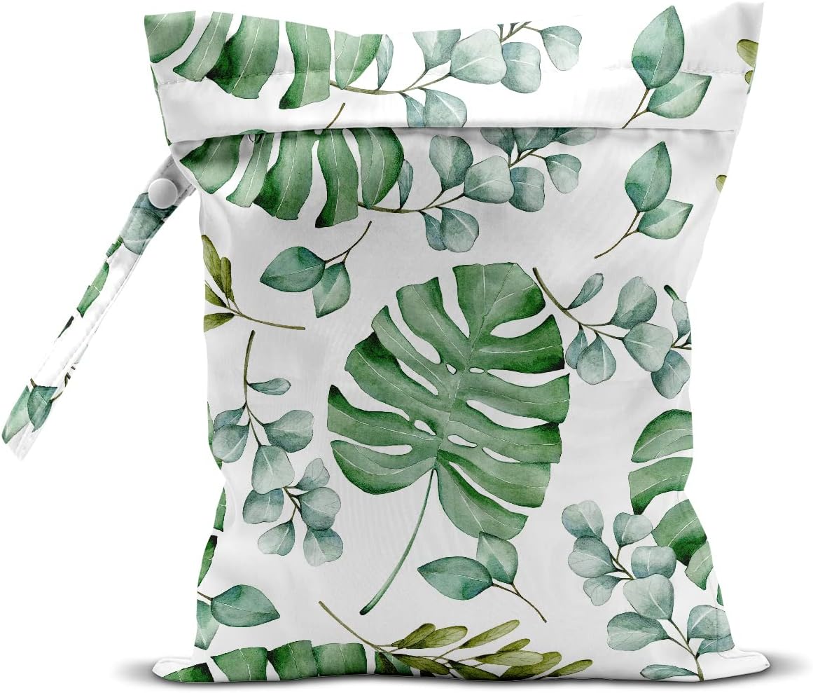 Wet Bag Wet Dry Bag Wet Bag for Swimsuit Travel Beach Pool Diapers Dirty Yoga Gym Clothes Toiletries Makeup Bag Waterproof Reusable Cute Daisy Floral Flower