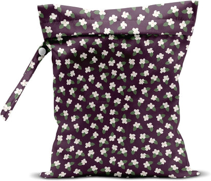 Wet Bag Wet Dry Bag Wet Bag for Swimsuit Travel Beach Pool Diapers Dirty Yoga Gym Clothes Toiletries Makeup Bag Waterproof Reusable Cute Daisy Floral Flower