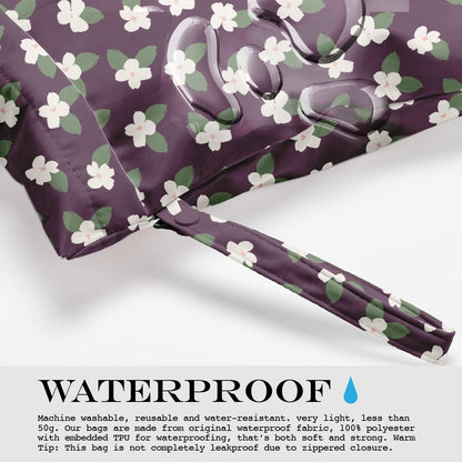Wet Bag Wet Dry Bag Wet Bag for Swimsuit Travel Beach Pool Diapers Dirty Yoga Gym Clothes Toiletries Makeup Bag Waterproof Reusable Cute Daisy Floral Flower