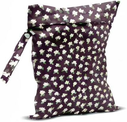 Wet Bag Wet Dry Bag Wet Bag for Swimsuit Travel Beach Pool Diapers Dirty Yoga Gym Clothes Toiletries Makeup Bag Waterproof Reusable Cute Daisy Floral Flower