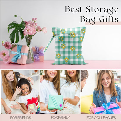 Wet Bag Wet Dry Bag Wet Bag for Swimsuit Travel Beach Pool Diapers Dirty Yoga Gym Clothes Toiletries Makeup Bag Waterproof Reusable Cute Daisy Floral Flower