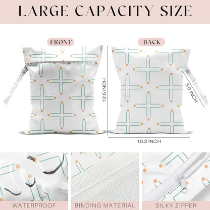 Wet Bag Wet Dry Bag Wet Bag for Swimsuit Travel Beach Pool Diapers Dirty Yoga Gym Clothes Toiletries Makeup Bag Waterproof Reusable Cute Daisy Floral Flower