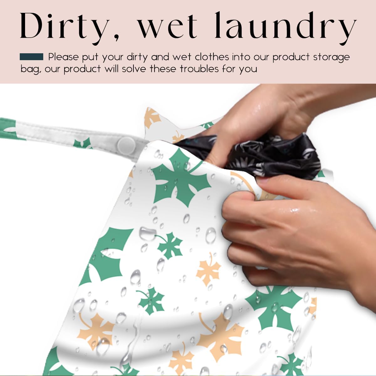 Wet Bag Wet Dry Bag Wet Bag for Swimsuit Travel Beach Pool Diapers Dirty Yoga Gym Clothes Toiletries Makeup Bag Waterproof Reusable Cute Daisy Floral Flower