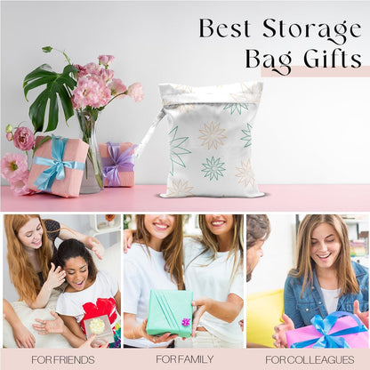 Wet Bag Wet Dry Bag Wet Bag for Swimsuit Travel Beach Pool Diapers Dirty Yoga Gym Clothes Toiletries Makeup Bag Waterproof Reusable Cute Daisy Floral Flower
