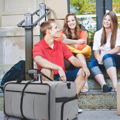 80L EXTRA LARGE Duffle Bag for Travel, 26" Foldable Travel Duffel Bag with Shoe Compartment for Men Women, Waterproof & Tear Resistant (Black, EXTRA LARGE, 80L)