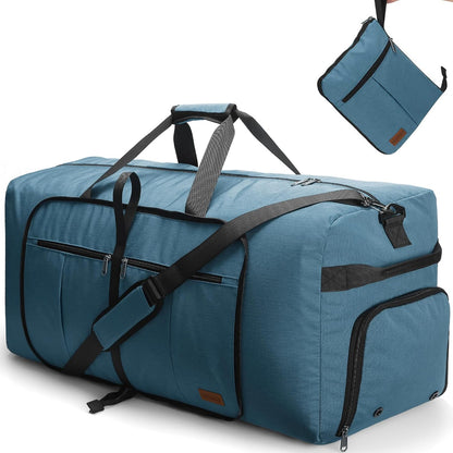 80L EXTRA LARGE Duffle Bag for Travel, 26" Foldable Travel Duffel Bag with Shoe Compartment for Men Women, Waterproof & Tear Resistant (Black, EXTRA LARGE, 80L)