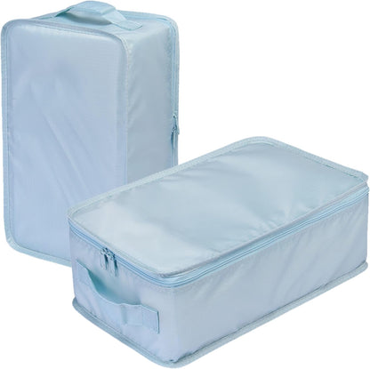 Travel Shoe Bag with Handle Holds 2 Pairs of Shoes, Shoe Packing Cubes for Travel (Black, 2 Pack)