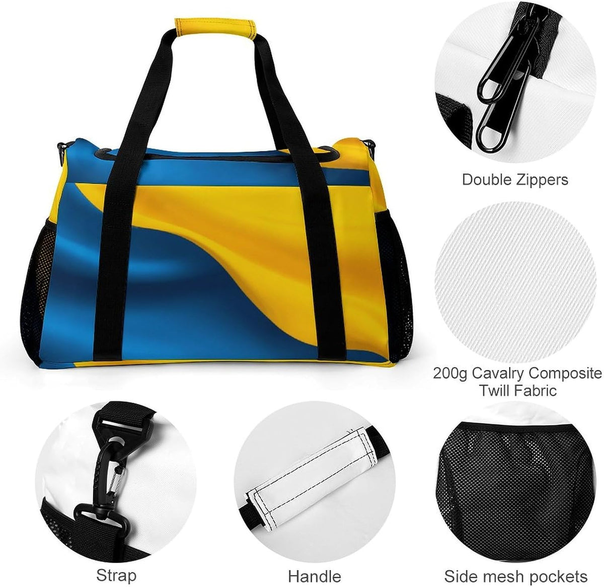 Foldable Weekender Travel Duffel Bag Lightweight Carry On Overnight Tote Bag for Women Sport Yoga