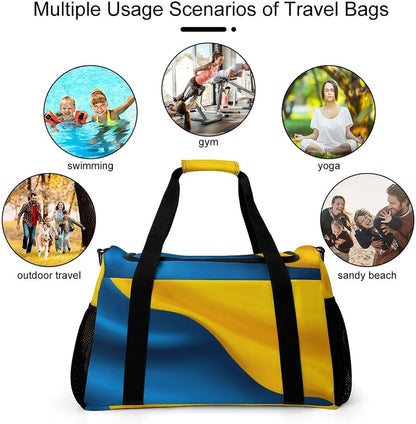 Foldable Weekender Travel Duffel Bag Lightweight Carry On Overnight Tote Bag for Women Sport Yoga