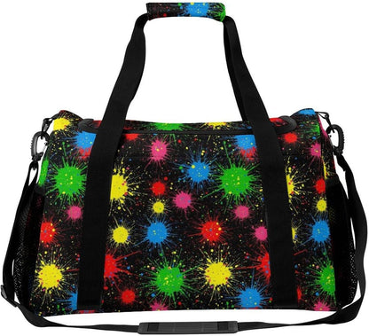 Foldable Weekender Travel Duffel Bag Lightweight Carry On Overnight Tote Bag for Women Sport Yoga