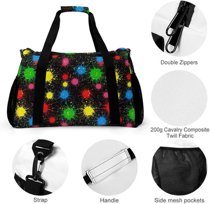 Foldable Weekender Travel Duffel Bag Lightweight Carry On Overnight Tote Bag for Women Sport Yoga
