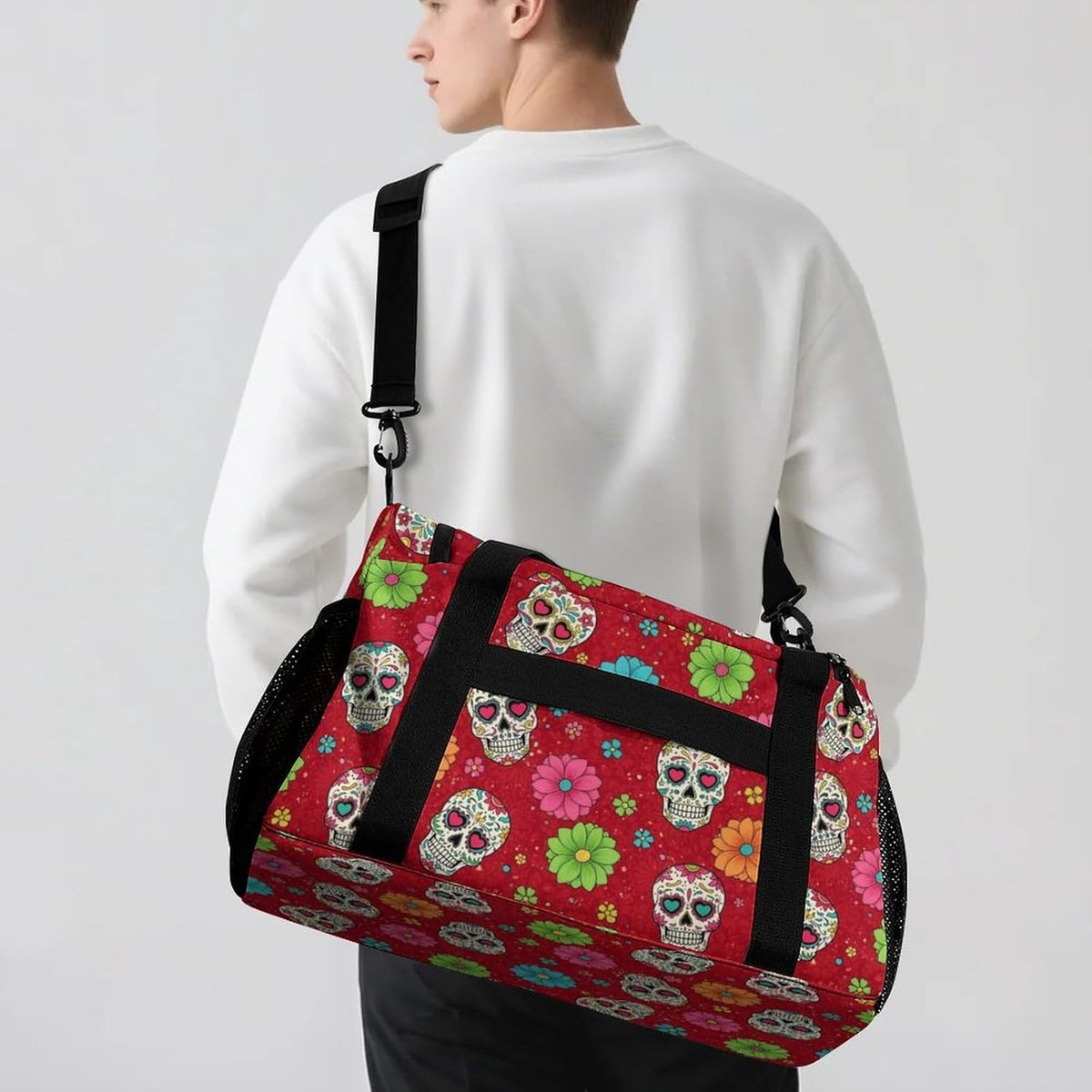 Foldable Weekender Travel Duffel Bag Lightweight Carry On Overnight Tote Bag for Women Sport Yoga